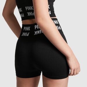 PINK 3" Seamless Soft Black Bike Shorts Women Size XL